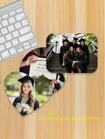1pc Customizable Mouse Pad, Personalize Your Own Design As Gifts For Classmates In Graduation Season, Lycra Fabric, Washable, Anti-Slip Rubber Base, Creative Customized Wireless Mouse Pad, Round, Heart-Shaped, Rectangular Back To School,School Supplies,Back To School,School Gift,For Office,For School,For Classroom,For Teacher Gifts,For University,For Colleague,For Dorm Rooms,For Teacher,For Boys And Girls,For Teenagers,Junior High School Students,Middle School Students,High School Senior High School Students,College Students,University Students,Freshman,Sophomore,Underclassmen