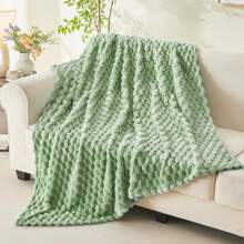 Sofa Wool Blanket - 3D Jacquard Decorative Throw Blanket, Soft & Cozy Fluffy Plush Blanket For Sofa And Bed, Perfect Gift For Valentine's Day, Suitable For All Season