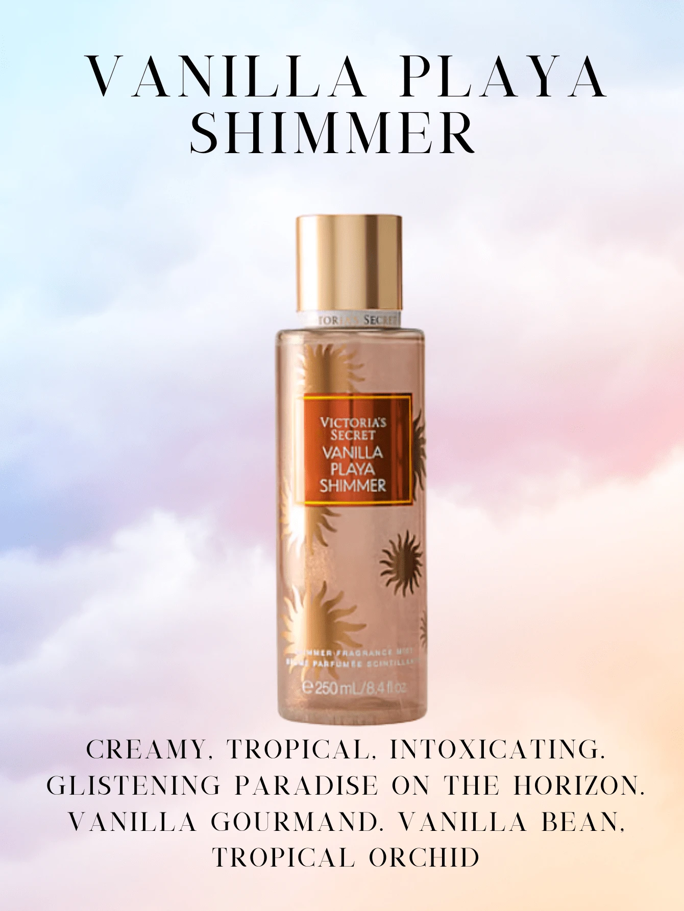 Victoria's Secret Victoria's Secret VS Body Mist Fine Fragrances Pink Perfume Dreamy Petals Sunlit  Sparkling Blooms - Vanilla Playa Lấp Lánh - Xem 1