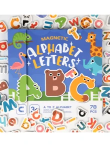 磁性字母拼图书：适合学龄前儿童的彩色字母学习套装，适合3-5岁儿童的冰箱贴
