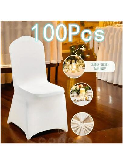 1/10/100pcs Multi-Color Spandex Chair Covers, Soft & Durable, High Elasticity, Removable, Renew Old Chairs, Chair Slipcovers, Dining Chair Covers, Universal Chair Covers, Tablecloths, Furniture Covers, Seat Covers, Sofa Covers, Office Chair Covers, Seat Cushions, For Dining Room, Living Room, Wedding, Party, Meeting, Banquet, Birthday, Home Decor, Back To School, Christmas, Halloween, Dining Table Decor, Room Decor, Christmas Decorations