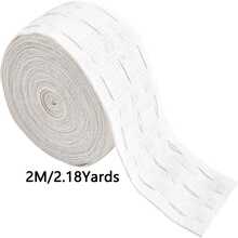 10 mètres/10,9 verges Bande de passe-tringlerie de rideau à plis détachable pour rideaux légers, rideaux de fenêtre, rideaux de porte et rideaux de douche avec plis profonds. Bande blanche - Blanc - Voir 10