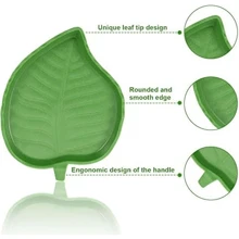 1 pezzo Ciotola per cibo e acqua a forma di foglia, adatta per tartarughe, lucertole, serpenti e altri animali da compagnia rettili, disponibile in 2 misure