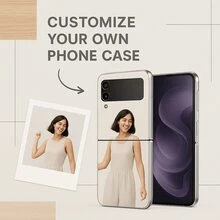 Fully Customizable FLIP Case – Upload Any Photo, Art, Or Text In Minutes,Custom Photo Case Compatible With Galaxy Z Flip 6 3 4 5 5g Own Design Image Phone Case Pixel 9 Pro Fold Galaxy Z Fold 3 4 5 5G Cute Case - Multicolor - View 9