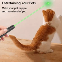 High-Power Laser Pointer Pen, Laser Handheld Flashlight With Red/Green Laser Beam, Pet Training & Cat Interactive Toy, Aluminum Alloy Body, USB Rechargeable, Assorted Starry Sky Patterns, Suitable For Various Scenes Like Screen Pointing, Engineering Guidance, Cat Interaction, Outdoor Camping, Astronomy Stargazing - Multicolor - View 3