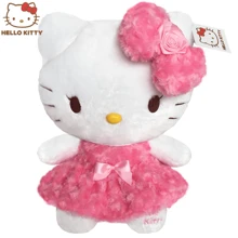 Sanrio Authentic Sanrio Characters Doll(Kitty 50th Anniversary Edition), Keychain Kitty, Kuromi,Marumofubiyori, Hangyodon,Cute Labu Anime Plush Charm, Easter,Mother's Day And Other Holiday Gifts,Bag & Backpack Car Key Ring For Women,Sanrio Peripherals