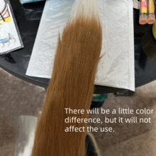 万圣节猫尾巴服装，亡灵节可爱狐狸毛绒尾巴角色扮演猫女孩配饰尾巴带绑带，节日生日派对动漫角色扮演派对道具 - 彩色 - 查看 7