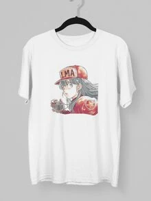 BULMA Camiseta Unisex Personaje Drago Ball Anime Fan - Blanco - Ver 2