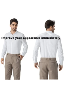 2 pezzi di ferma-camicia formali da uomo, reggicalze elastici e regolabili, ferma-camicia con clip antiscivolo che non lasciano pieghe, nero, mantiene la camicia ordinata e in posizione