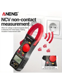 1 Juego de Kit de Amperímetro de Pinza Multímetro, Pinza Amperimétrica de 4000 Recuentos, Capacitor, NCV, Diodo, Resistor, Zumbador (Alta Corriente de 600A) Esencial para Electricistas, Regalo Adecuado para Hombres en el Día del Padre y el Día de San Valentín - Multicolor - Ver 6