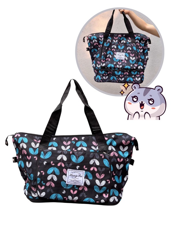 Bolsa de Viaje Expandible De Nailon Ligera de Doble Asa y Gran Capacidad, Bolsa Multiusos Varios Colores