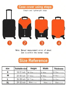 Luggage Cover Stretch Fabric Suitcase Protector Baggage Black Color Dust Case Cover Suitable For18-32 Inch Suitcase Case Travel Organizer For Travel Accessories Luggage Supplies For Back To School For Travel For Student For Women Men Vacation Summer Travel Essentials Holiday Bag For School School Accessories School Stuff
