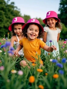 1顶儿童遮阳帽，粉色，户外渔夫帽，跑步徒步帽，透气休闲沙滩帽，适合3-16岁儿童 - 玫紅色 - 查看 5