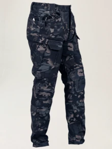 Men's Winter Soft Shell Fleece - Lined Charging Pants - Windproof, Waterproof & Thickened For Outdoor & Mountaineering - 07 - 查看 1