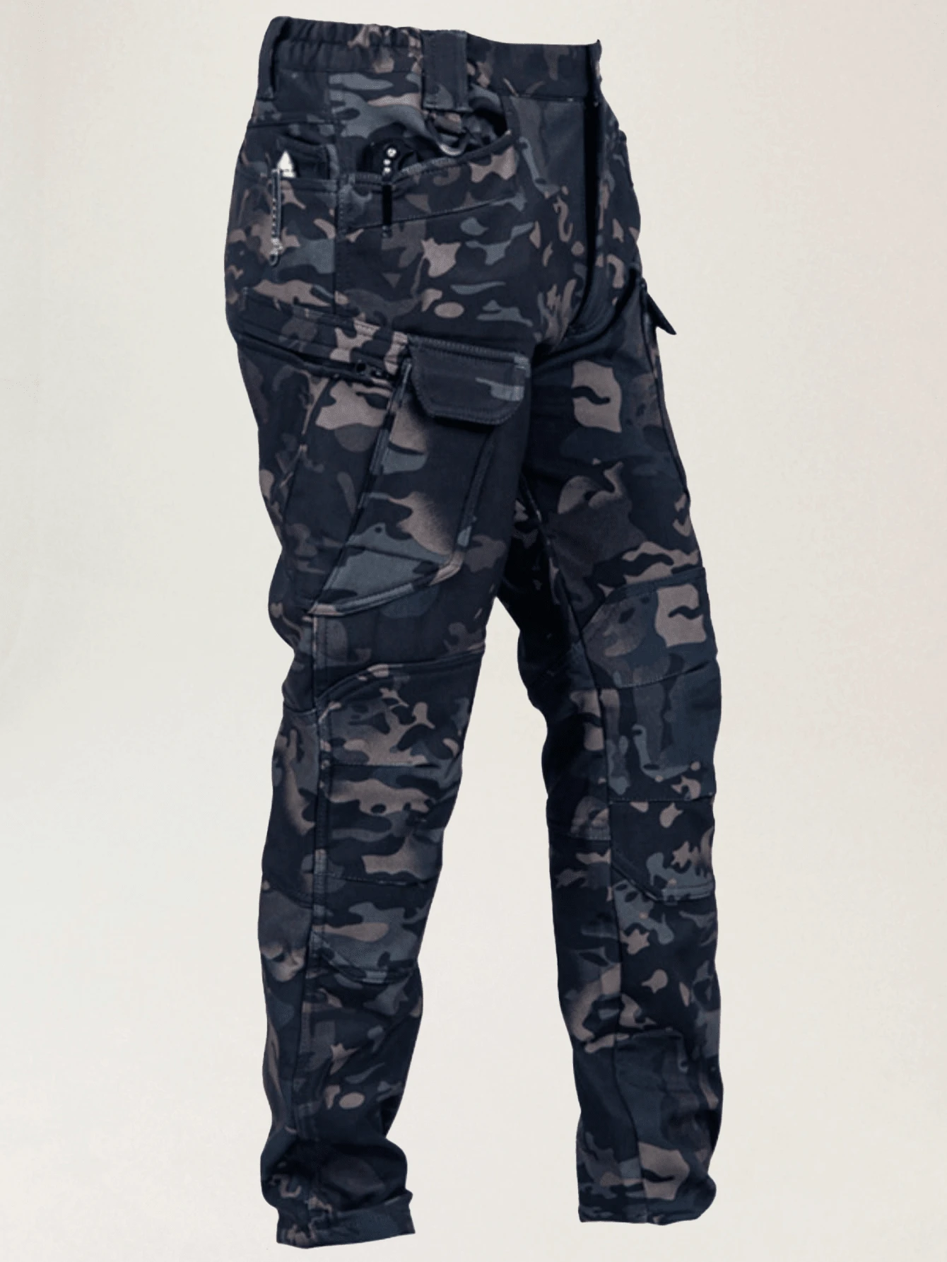 Men's Winter Soft Shell Fleece - Lined Charging Pants - Windproof, Waterproof & Thickened For Outdoor & Mountaineering - 07 - 查看 1