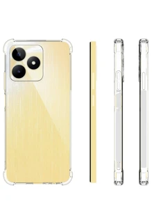 Transparent Four-Corner Anti-Drop Case, Suitable For Realme Series, Realme Phone Transparent Four-Corner Anti-Drop Case. Phone Case, Phone Protective Cover, Phone Shell, Phone Cover, Anti-Drop Phone Case, Transparent Phone Case, Minimalist Phone Case, Solid Color Phone Case, Transparent Phone Case, TPU Anti-Drop Phone Case (Military-Grade Anti-Drop)