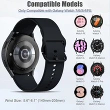 Compatible avec Galaxy Watch 7/6/5/4 40 mm 44 mm/Bracelet Classic 43 mm 47 mm, bracelet sans couture, bracelet de remplacement en silicone super doux de 20 mm pour sport, convenant aux hommes et aux femmes (sans montre)