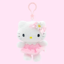 Sanrio Authentic Sanrio Characters Doll(Kitty 50th Anniversary Edition), Keychain Kitty, Kuromi,Marumofubiyori, Hangyodon,Cute Labu Anime Plush Charm, Easter,Mother's Day And Other Holiday Gifts,Bag & Backpack Car Key Ring For Women,Sanrio Peripherals