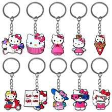 Sanrio 20 Stück/Set PVC Sanrio Schlüsselanhänger, süße Cartoon Schlüsselanhänger, Partygeschenke, Geschenktüten, Füllmaterial, Geburtstags Party Zubehör Autoaccessoires Taschenanhänger Schule
