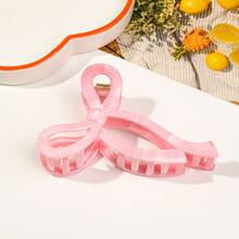 1pc/Pack Ribbon Bow Plastic Clip For Women, Suitable For Daily Use,Hair Accessories,Hair Claw,Claw Clips,Hair Clutch,Hair Jaw Clip Fall Winter Hair Clip For Vacation Outfits Woman - Multicolor - View 6