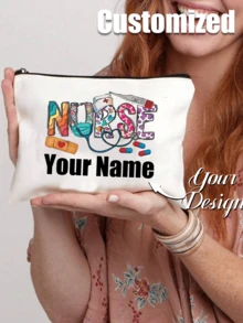 Bolsa de lona personalizada divertida con diseño de cartas de enfermera enamorada - Bolsa de enfermera para mujer, accesorios de enfermera para el trabajo, regalos de enfermera para mujeres, bolsa de enfermería para mujeres, esposa y madre, regalos de graduación, cumpleaños, jubilación y agradecimiento, Kit de supervivencia de enfermera, Vuelta a la escuela - Multicolor - Ver 11