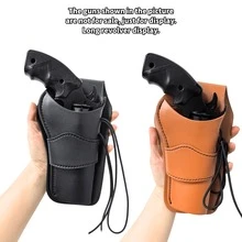 小型枪套，战术快拔枪套，PU皮革材质，中世纪复古皮革装备腰枪套，枪支配件。 - 彩色 - 查看 7