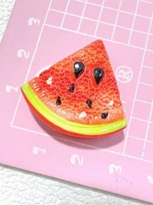 10/30 peças Assortimento Aleatório de Clipes de Cabelo, Faixas de Cabelo, Chaveiros, Acessórios e Materiais Decorativos em Resina com Fatias de Frutas de Verão Realistas