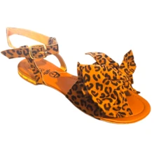 Sandalia Samar Moño Animal print con pulsera  Animal    casual    Tela no tejida    Animal    Sandalias  Vacaciones    primavera - Marrón - Ver 6