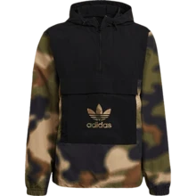 Adidas Men's Loose Fit Half Zip Up Casual Sports Jacket, Spring/Autumn GN1875 - /Multicolor/Black - View 1