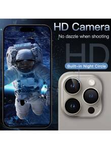 Yezodawee Camera Lens Protector Compatible With IPhone 17 Pro Max 17 Pro 17 Air 17, 16 Pro Max Ultra-Tough HD Individual Lens Protectors, Scratch Resistant, Ultra-Thin Tempered Glass Anti-Scratch Lens Cover 9H Tempered Glass Metal Camera Screen Protector Shockproof Camera Cover Ring -3 Pcs Titanium Grey