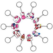 Sanrio 20 Stück/Set PVC Sanrio Schlüsselanhänger, süße Cartoon Schlüsselanhänger, Partygeschenke, Geschenktüten, Füllmaterial, Geburtstags Party Zubehör Autoaccessoires Taschenanhänger Schule