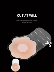 10 件可重复使用无缝硅胶乳贴、隐形丰胸胶带、防滑乳贴、纯色胸罩配件、100% 硅胶、可手洗、易于清洁的胸罩配件、适合所有胸围尺寸（2/10 件） - 彩色 - 查看 7