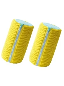 1/2pcs Shoe Washing Machine Bag, Sports Shoe Cleaning Kit, Suitable For Fitness Sports Shoes And Flat Shoes, Shoe Laundry Bag With Zipper Protection Design, Shoe Machine Bag, Washing Machine And Dryer Laundry Shoe Bag, Reusable Zipper Plush Sports Shoe Washing Machine Bag, Suitable For Shoes, Gym, Tennis, Exquisite