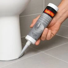 Silicona Gris Aluminio 290ml|Sellador resistente al agua, al moho y a altas temperaturas|Ideal para cerámica, metal, vidrio, juntas de ventanas y trabajos de reparación en cocina y baño - Gris - Ver 3