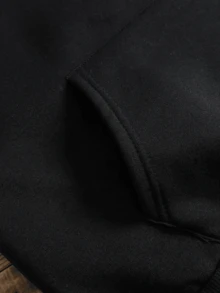 Loas Angeles Sweatshirt Minimalist USA LA Flannel Unisex Men Women Hooded Cold Weather Sweatshirt 75% Cotton Premium Top Streetwear New Release Immediate Shipping - 黑色 - 查看 3