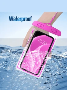 Set de 2 fundas impermeables y luminosas con pantalla táctil, adecuadas para nadar, la playa, bucear, fotografía, rafting, estuche impermeable y transparente para teléfono - Multicolor - Ver 6