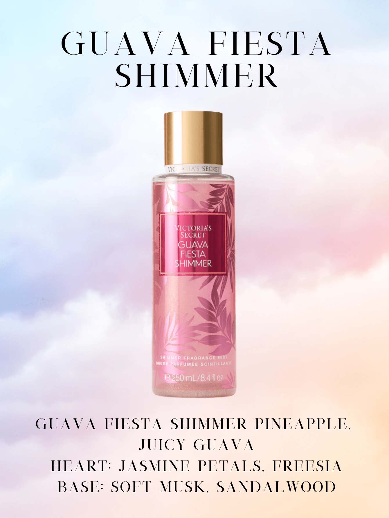 Victoria's Secret Victoria's Secret VS Body Mist Fine Fragrances Pink Perfume Dreamy Petals Sunlit Sparkling Blooms - 番石榴嘉年華閃光 - 查看 1