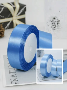 1pc Salvia Green Double-Sided Satin Ribbon, Width 1cm/1.5cm/2cm/2.5cm/3cm/4cm/5cm/7.5cm/10cm, Length 22m, Soft & Durable Polyester Material, Suitable For Flower Packaging, Gifts, Presents, Clothing, Headwear, Bows, Wedding Decor, DIY Craft Rose Ribbon - Multicolor - View 21