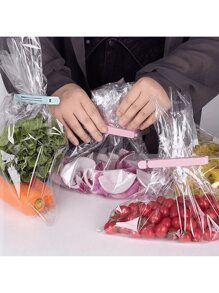5/10pcs Food Bag Sealing Clips, Multifunctional Reusable Food Preservation Sealing Clips, 4.7 Inches And 6 Inches, For Various Plastic Bags And Snack Bags, Kitchen Organizers And Storage, Kitchen Accessories, Random Color.