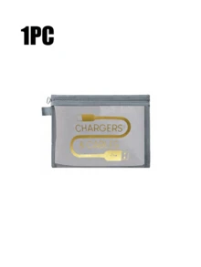 Mesh Cosmetic Bag With Data Cable Pattern, Red Air Cushion Storage Portable Storage Bag, Makeup Bag, Skincare Bag, Travel Essentials, Dormitory Supplies, Wedding Bride Gifts, Mother Gifts, Birthday Gifts, Gifts For Friends And Teachers, Bathroom Storage, Jewelry Storage, Lip Oil And Cosmetics Storage Bag