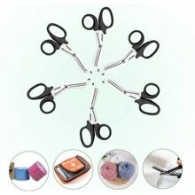 2pcs Stainless Steel Bandage Scissors, First Aid Kit Accessory Gauze Shear Canvas Scissors For Household Outdoor Camping Emergency Use