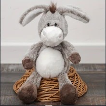 Almohada de peluche de 12 pulgadas con burro, juguete de peluche lindo, regalo para el Día de la Madre, cumpleaños de amigos, regalo de Navidad, regalo de cumpleaños con estilo navideño, juguete de peluche navideño, juguetes esponjosos, peluche de gaviota, animales de peluche, osito de peluche, oso de peluche navideño, burro, juguetes