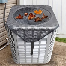 Premium Outdoor Air Conditioner Cover - Super Durable, Water Resistant, Windproof - Dust & Cold Air Barrier With Breathable PVC Mesh Ventilation