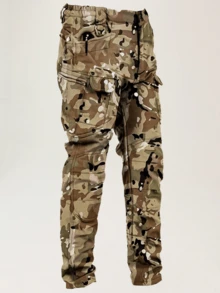 Men's Winter Soft Shell Fleece - Lined Charging Pants - Windproof, Waterproof & Thickened For Outdoor & Mountaineering - 08 - View 1