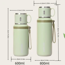 New 2-In-1 Insulated Water Cup With Lid, High-Quality Teacup Set For Men & Women, Large Capacity Stylish Water Bottle With Tea Infuser Back To School