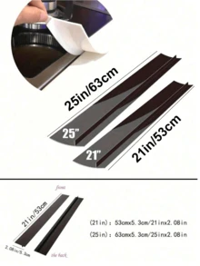 1条/2条装厨房灶台防污密封条，高品质柔软耐高温硅胶缝隙密封条，耐油燃气灶缝隙软密封条，硅胶缝隙塞，厨房灶台缝隙盖 - 柔性灶台空间填充物 - 彩色 - 查看 3