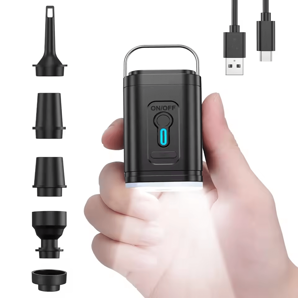 Bomba de aire eléctrica portátil inalámbrica, compresor de aire inflador/desinflador para cojines inflables, colchones de aire, botes, aros de natación