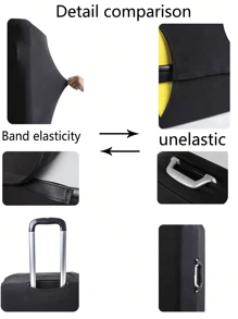 Luggage Cover Stretch Fabric Suitcase Protector Baggage Black Color Dust Case Cover Suitable For18-32 Inch Suitcase Case Travel Organizer For Travel Accessories Luggage Supplies For Back To School For Travel For Student For Women Men Vacation Summer Travel Essentials Holiday Bag For School School Accessories School Stuff