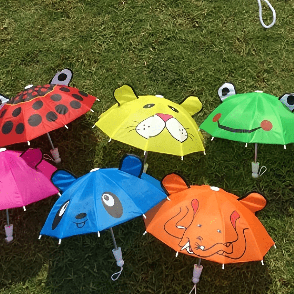 Mix & Match Regenschirm mit Tierohren, 11,81 Zoll, super schönes und süßes Design – perfekt für unterhaltsame Gartendekorationen, praktischer Regenschirm