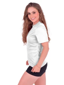 Women Sports Tees & Tanks - Blue and White - View 4